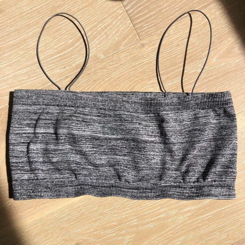 Gray Thin Strap Bralette